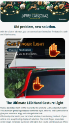 Dedo de la mano de la luz del coche
