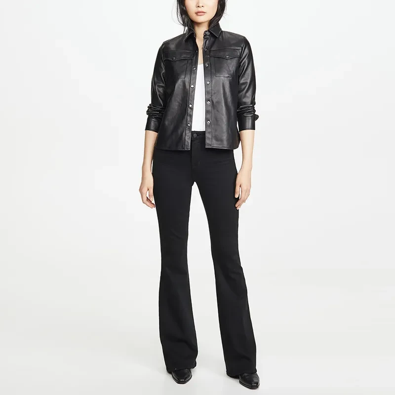Pantalones vaqueros de cintura alta para mujer, ajustados y elásticos, de aspecto alto y adelgazantes.