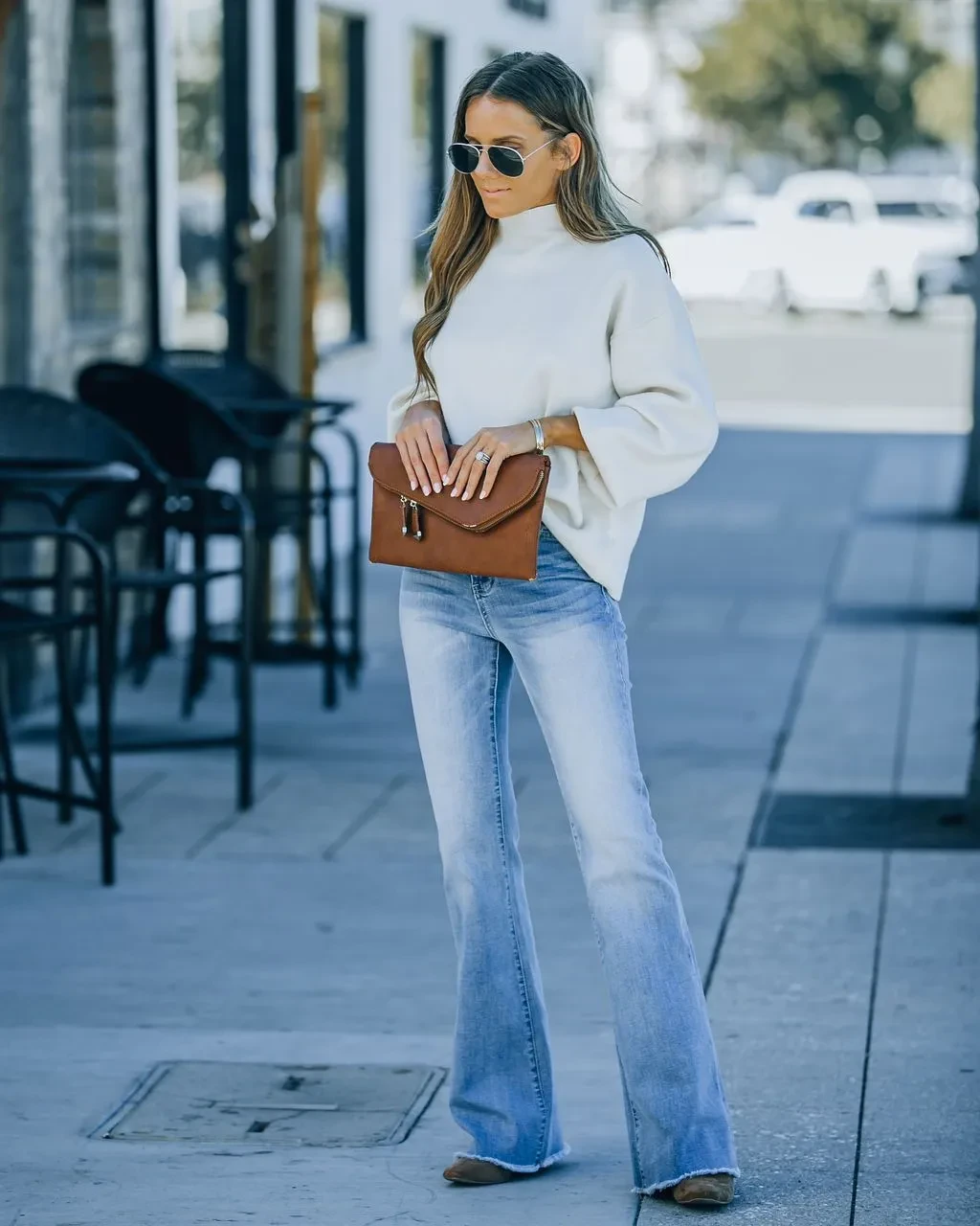 Pantalones vaqueros con bolsillos para mujer