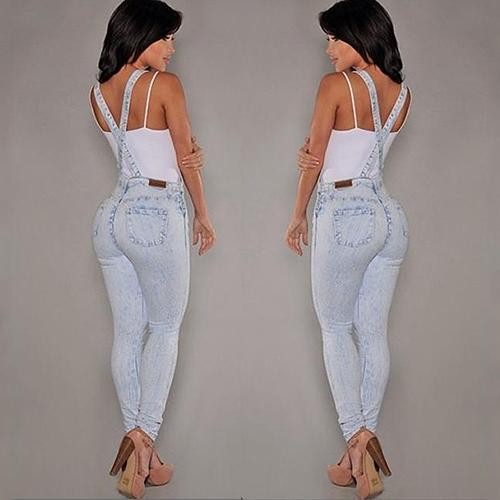 Monos vaqueros rotos con estilo para mujer