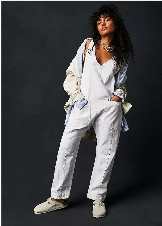 Pantalones casuales con tirantes para mujer en colores lisos
