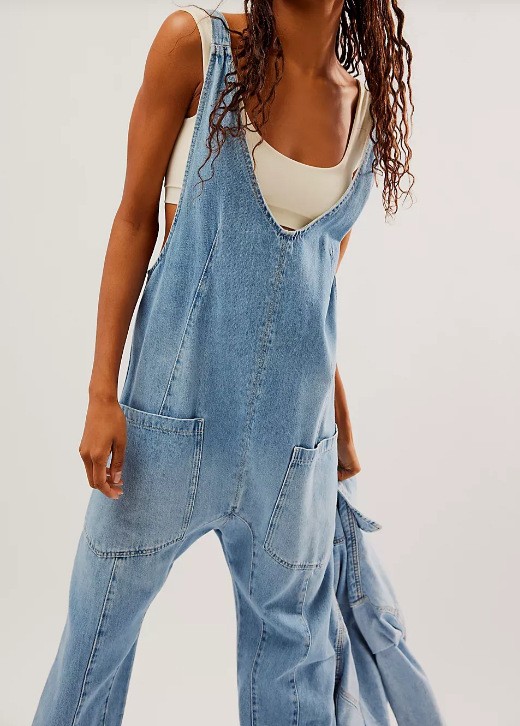 Pantalones casuales con tirantes para mujer en colores lisos