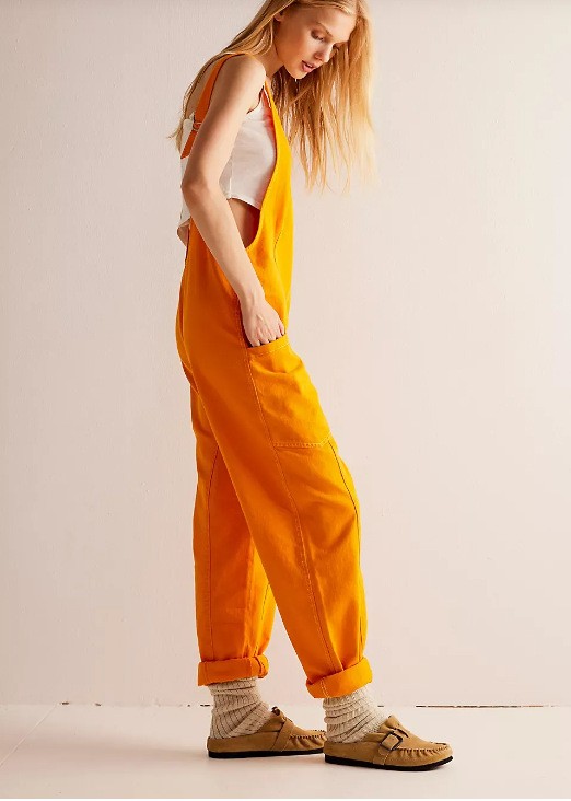 Pantalones casuales con tirantes para mujer en colores lisos