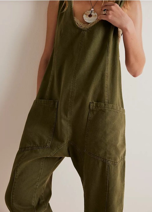 Pantalones casuales con tirantes para mujer en colores lisos
