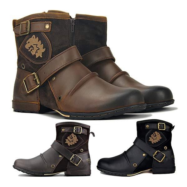 Botines con cremallera para hombre
