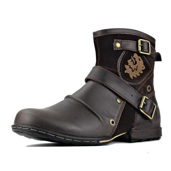Botines con cremallera para hombre