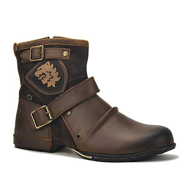 Botines con cremallera para hombre