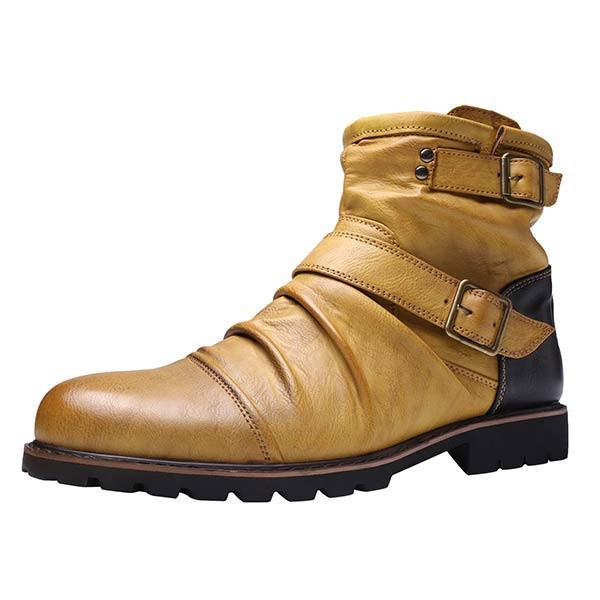 Botines vintage arrugados para hombre
