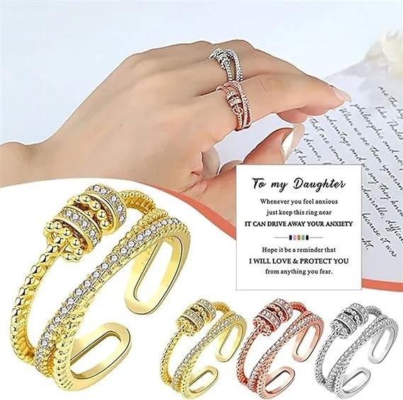 Anillo de circón antiansiedad