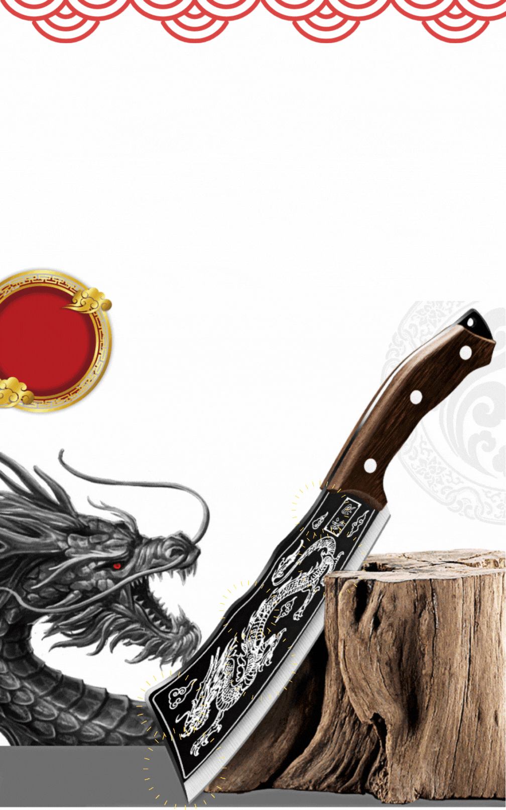 Cuchillo para matar dragones hecho a mano
