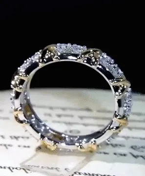 Anillo de moissanita con magnetología linfática. Descuento por tiempo limitado. Último día.