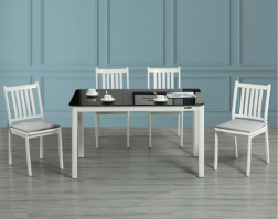 Juego de mesa y sillas para comedor de interior y exterior