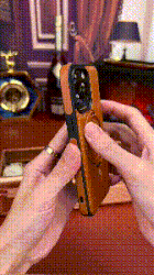 Funda de lujo con soporte invisible para iPhone
