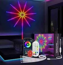 Luz LED de fuegos artificiales inteligente con Bluetooth y WiFi