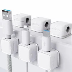 Organizador de cables magnético para cables de carga y almacenamiento