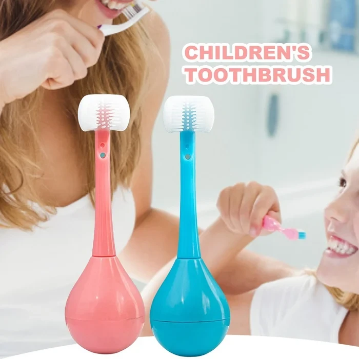 Cepillo de dientes infantil de tres caras