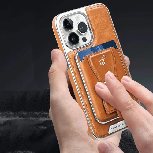 Funda magnética de cuero de lujo para iPhone con tarjetero extraíble