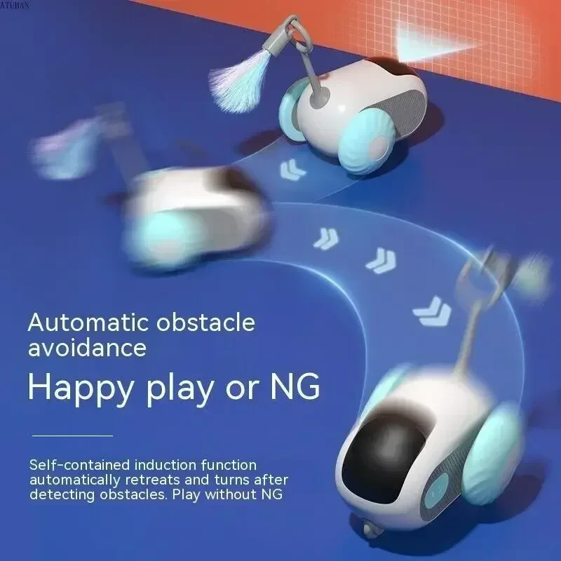 Coche de juguete para gatos con control remoto inteligente