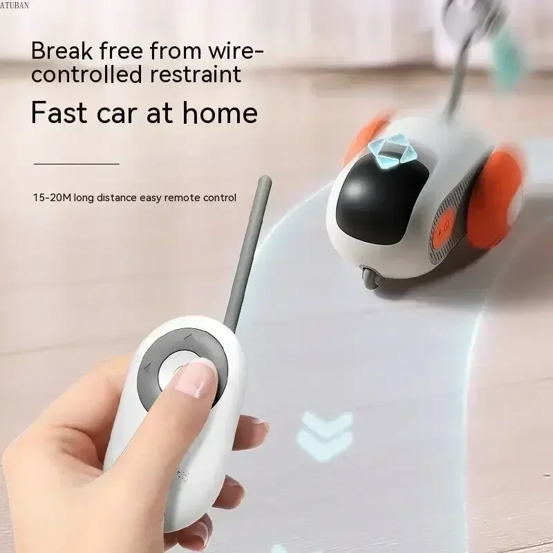 Coche de juguete para gatos con control remoto inteligente