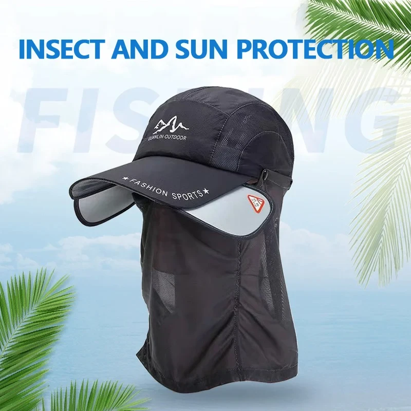 Sombrero de pesca con protección solar y borde lateral ligero