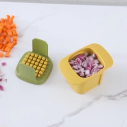 Picadora de verduras 2 en 1 para cortar en cubitos y rebanar