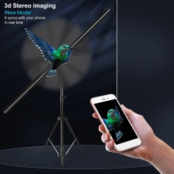 Proyector holográfico 3D con ventilador rotatorio