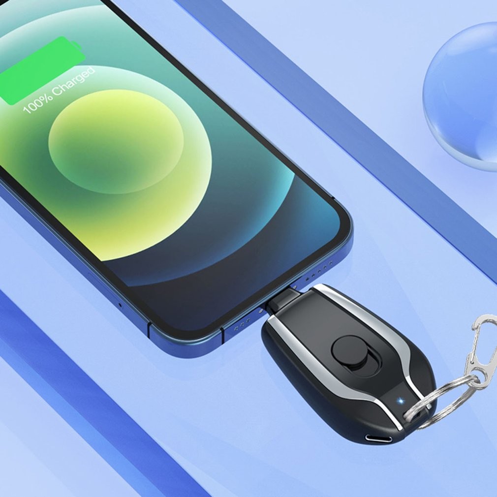 Batería externa tipo llavero de carga rápida de 1500 mAh