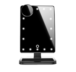 Espejo de maquillaje LED y Bluetooth