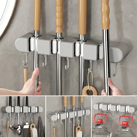Soporte para trapeador con gancho