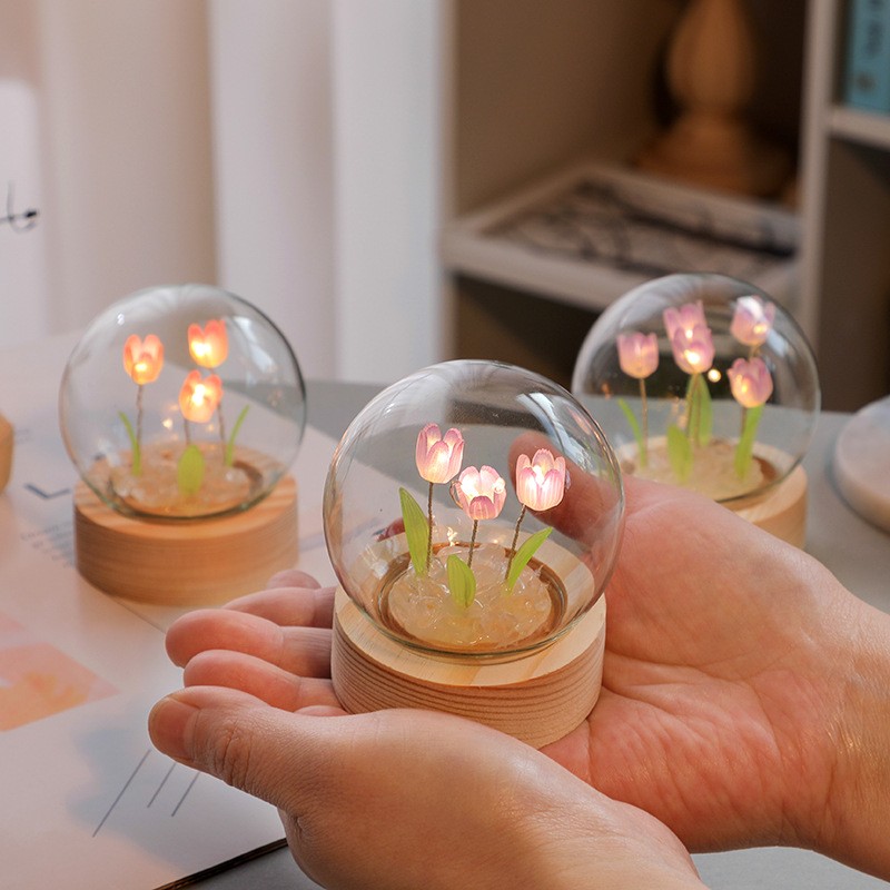 Lámpara LED Blossom hecha a mano: la luz nocturna perfecta y el regalo decorativo