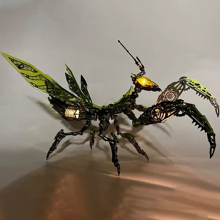 Rompecabezas mecánico de metal 3D Mantis, 1200 piezas, modelo de insecto