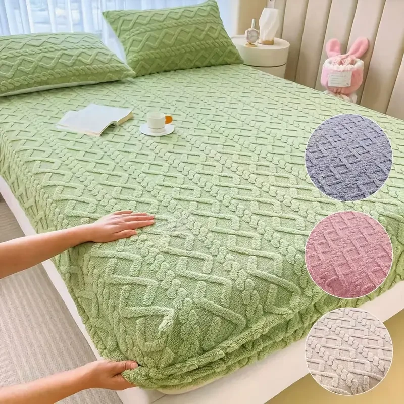 Funda de colchón de tafetán de color liso