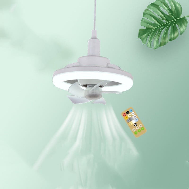 Luz de ventilador con cabezal oscilante LED