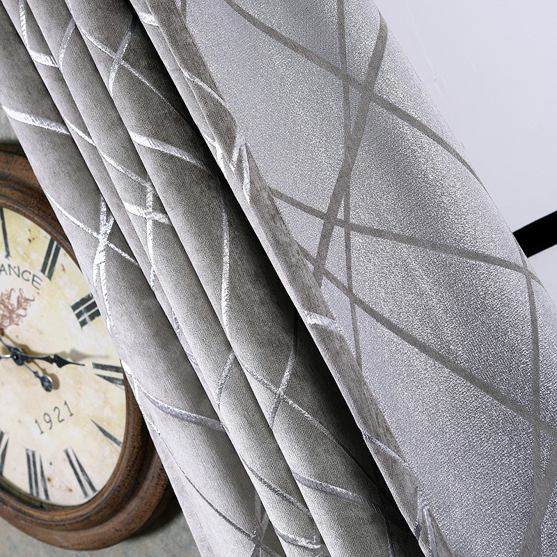 Cortinas opacas de chenilla de lujo modernas