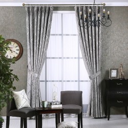 Cortinas opacas de chenilla de lujo modernas