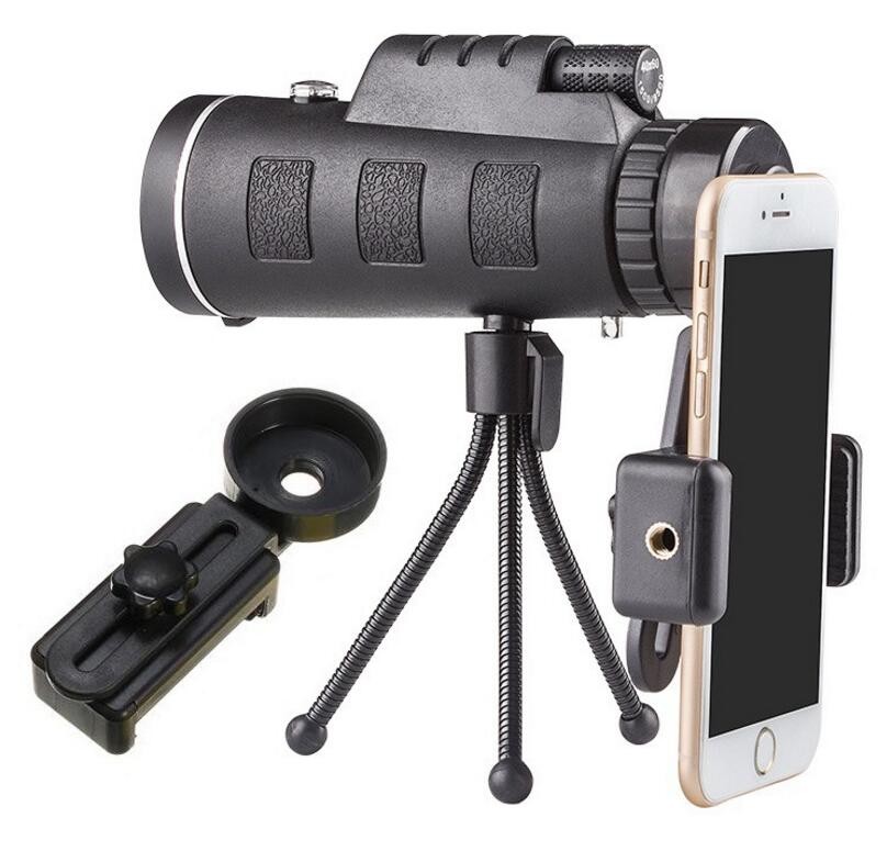 Kit de telescopio monocular todo en uno con brújula y soporte para teléfono inteligente