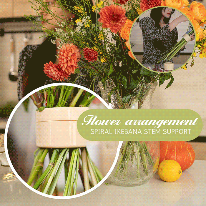 Porta tallos de ikebana en espiral