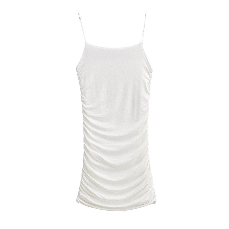 Vestido plisado con capas sensuales