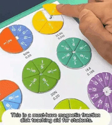 Libro magnético Montessori: rompecabezas de fracciones para niños