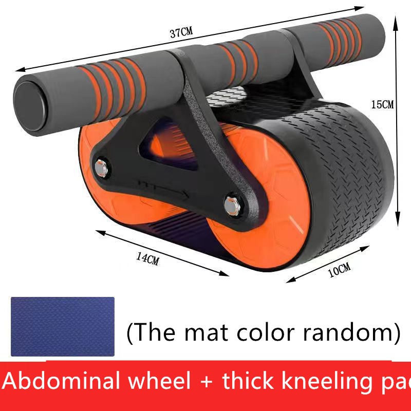 Rodillo abdominal de rebote automático de doble rueda