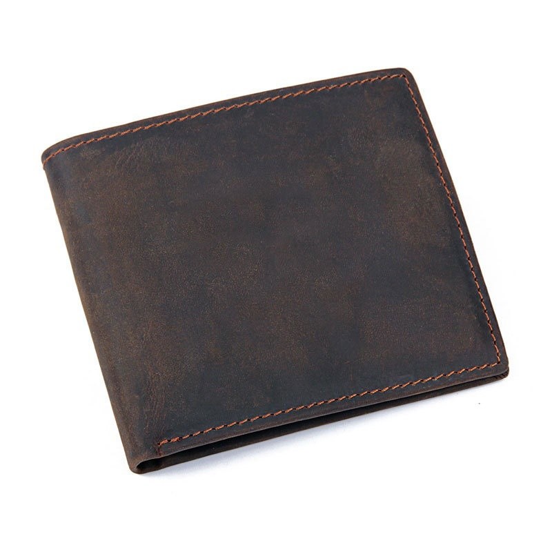 Cartera vintage premium de cuero Crazy Horse para hombre - Edición multifunción