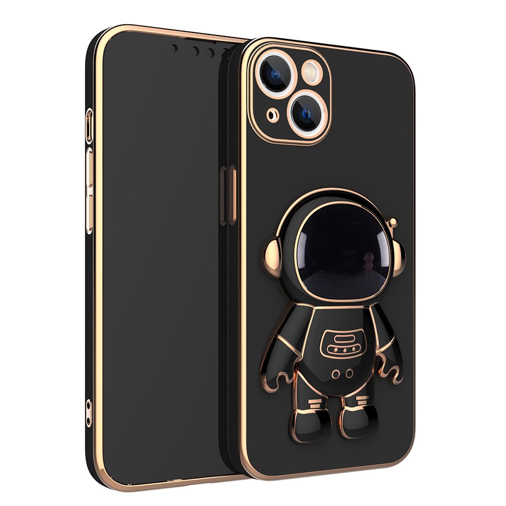 Galactic Guard: Funda para teléfono galvanizada con astronauta 3D y soporte