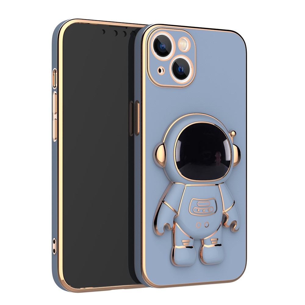 Galactic Guard: Funda para teléfono galvanizada con astronauta 3D y soporte
