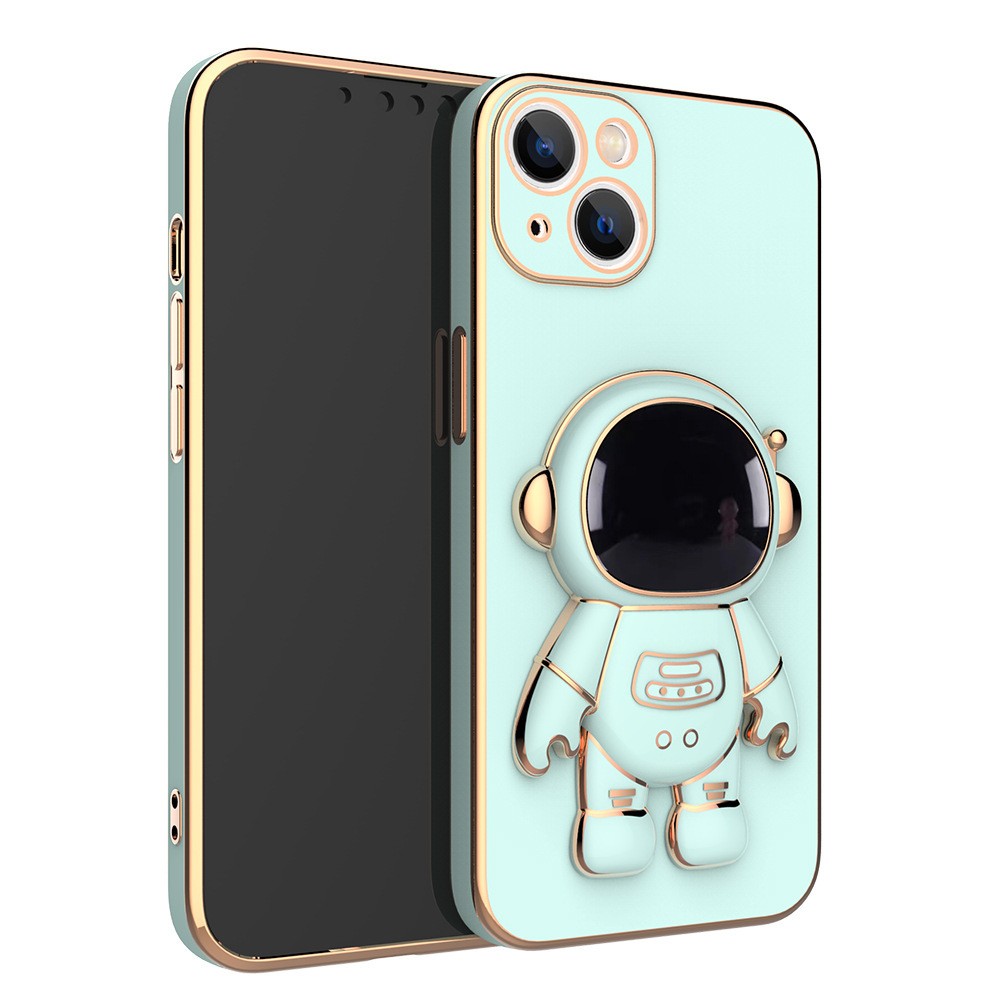Galactic Guard: Funda para teléfono galvanizada con astronauta 3D y soporte