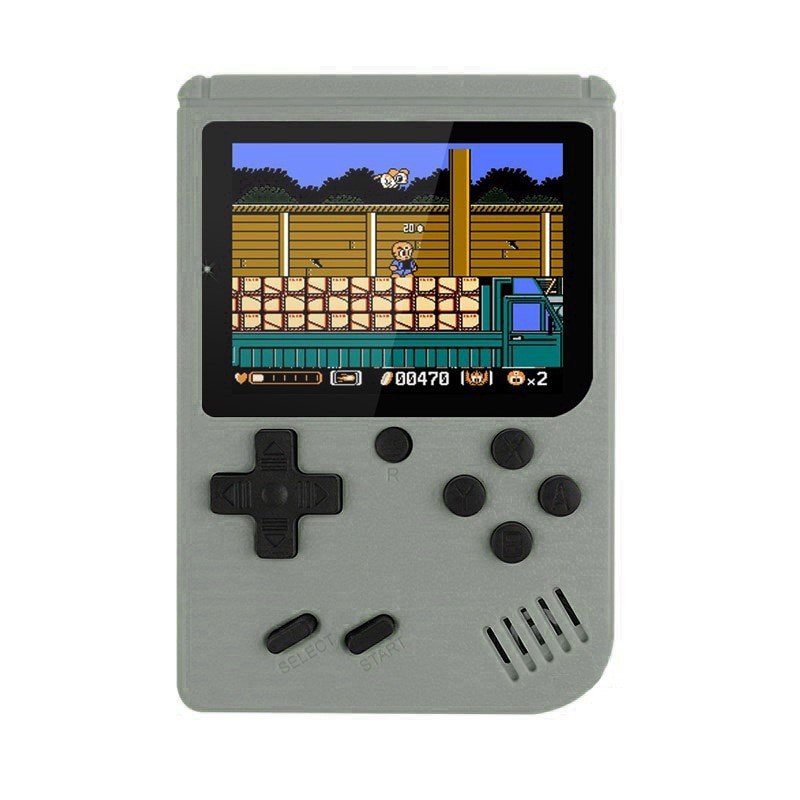 Consola de juegos portátil retro mini de 8 bits: pantalla LCD a color de 3 pulgadas con 500 juegos integrados