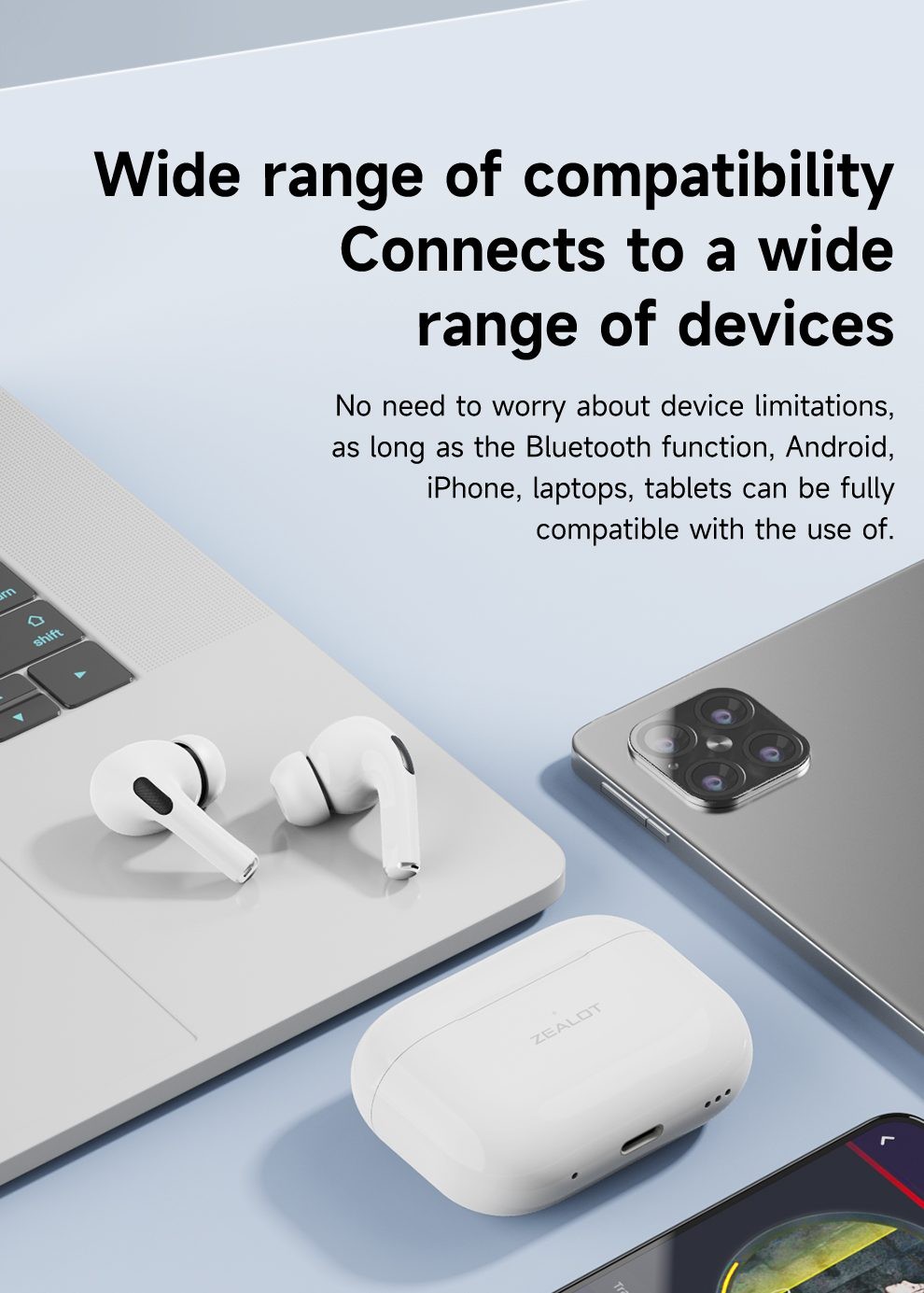 Zealot EarPods Pro: Auriculares inalámbricos premium para un sonido estéreo auténtico