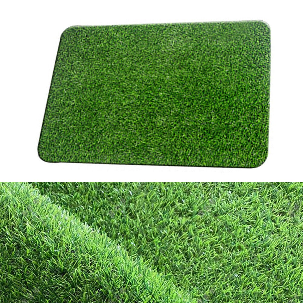 Alfombra de césped artificial, alfombra sintética realista, paisaje de jardín interior y exterior para mascotas, alfombra de imitación con orificios de drenaje.