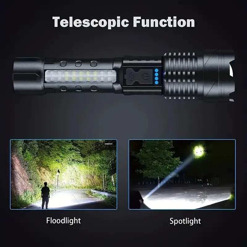 Potente linterna LED recargable de alta luminosidad