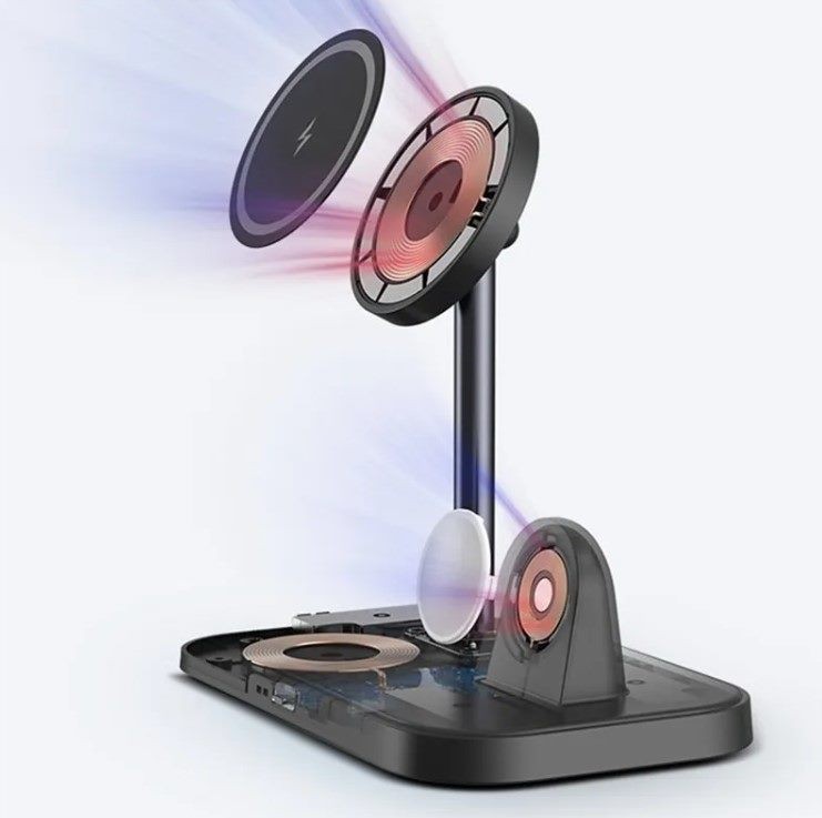 Cargador inalámbrico magnético 3 en 1 para Apple