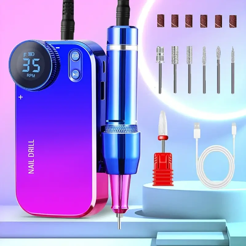 Taladro de uñas portátil recargable